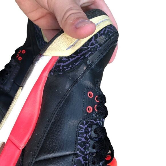 VINTAGE 2012 air jordan 3 retro crimson size 8 - Picture 9 of 16